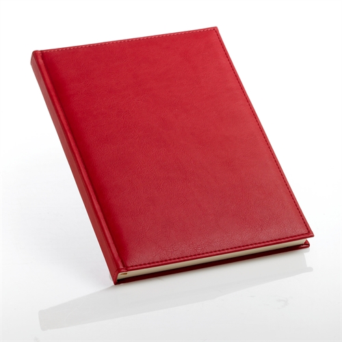 Salgsbog - Salgsbøger A4 rød italiensk kunstlæder model Classic