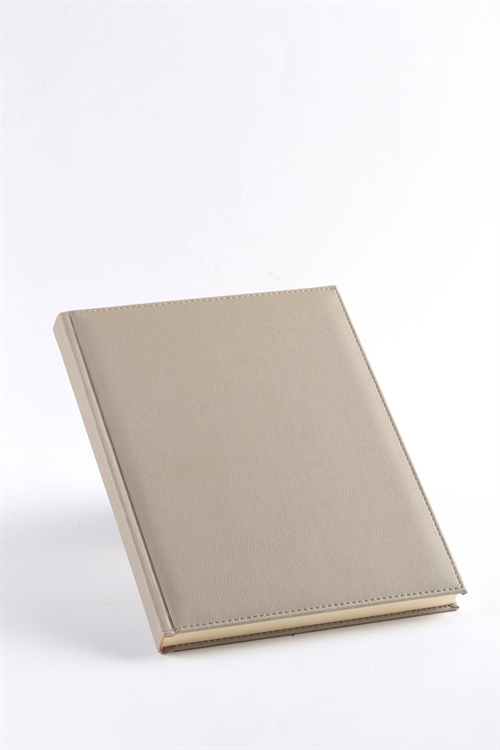 Notesbog - Notesbøger A4 beige italiensk kunstlæder model Classic