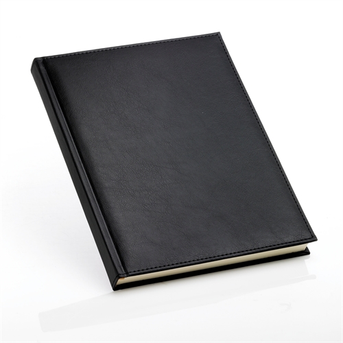 Notesbog - Notesbøger sort italiensk kunstlæder model Classic